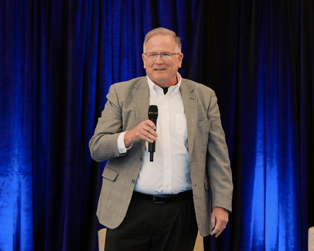 Tim Thrasher, CEO of the Community Action Partnership of North Alabama (CAPNA), speaks during Stories from the Field at the 2025 Fahe Annual Meeting in Kingsport, Tennessee, sharing how CAPNA is helping people and changing lives across the region.